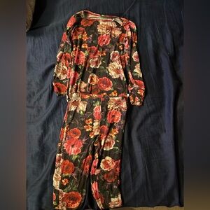 Posh Peanut Floral girls Bamboo Pajama set